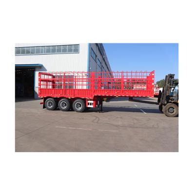 China Truck Trailer Factory Price Finely Processed Full Enclosed Cargo Utility Stake Fence Trailer for sale