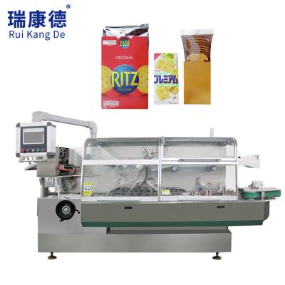 China 260w Food Biscuit Horizontal Cardboard Food Packaging Cookie Box Packaging Cartoning Machine For Automatic Bread for sale