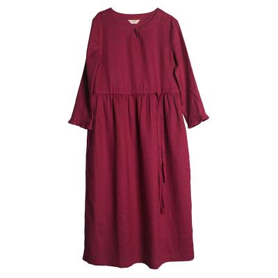 China 2022 Anti-Static Spring Dresses Loose Soild Color Casual Dress Ladies Dresses For Women Lady for sale