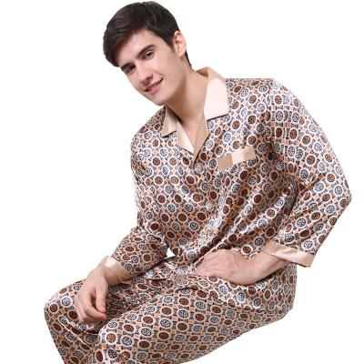 China Simple Design QUICK DRY Elastic Custom Men's Sleepshirt Nightgown, Promotional Sleepwear Pajamas Set for sale