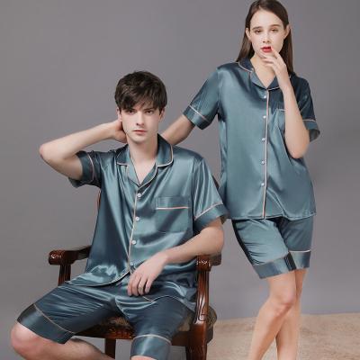 China High Quality QUICK DRY Plain Short Sleeve Shorts Pairs Pajamas Set for sale