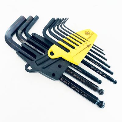 China Carbon Steel Wholesale CRV Hex Spanner L Key Allen Spanner Set for sale