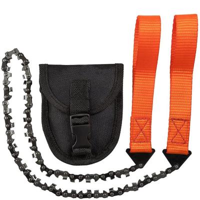 China Portable Manual Steel Rope Survival Pocket Hand Saw Outdoor Woodworking Tools Survival Pocket Chainsaw for sale