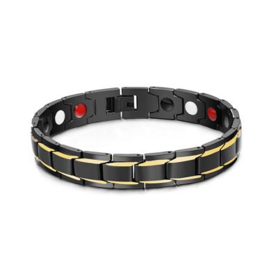 China Bracelet in Jewelry Stainless Steel Men Women Magnetic Bracelet for Arthritis Ray Germanium Powder Neodymium Jewelry Far Infrared Power Therapy for sale