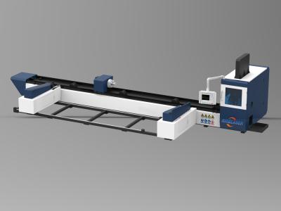 China Metallfaser-Laser-Schneidemaschine-justierbare Geschwindigkeit des Rohr-1000W mit der automatischen Fütterung zu verkaufen