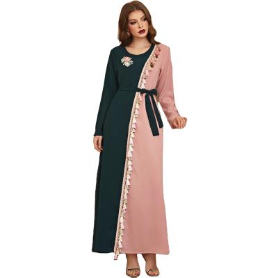 China NEW Breathable Abaya Dubai Muslim Dress Elegant Women Arab Women Tassels Flower Islamic Clothing Abaya for sale