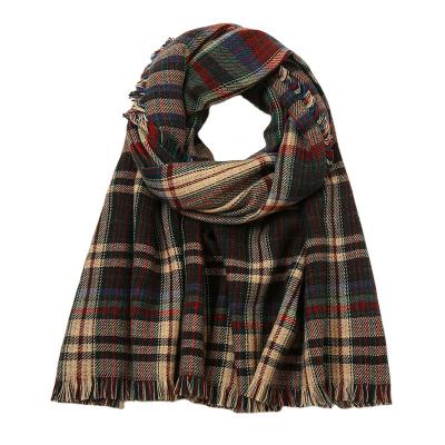 China Fashion Women and Men Cashmere Scarf Shawl Pashmina Plaid Cashmere Scarf Knitted for sale