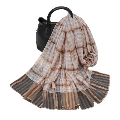 China Newest Fashion Scarves High Quality Silk Ladies Silk Scarf For Women for sale