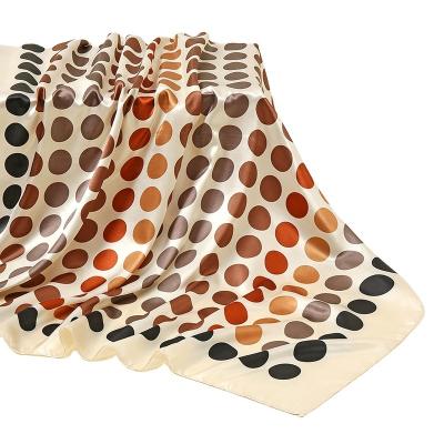 China Newest Fashion 90*90cm Headscarf Print Square Scarf Women's Silk Scarf for sale