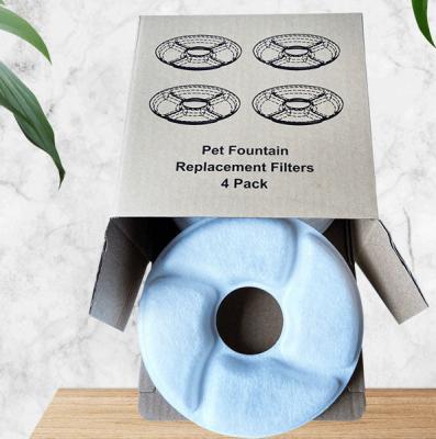 China Viable Resin Carbon Cat Drinking Fountain Replacement Filter Circular Pet Water Fountain Filter for sale