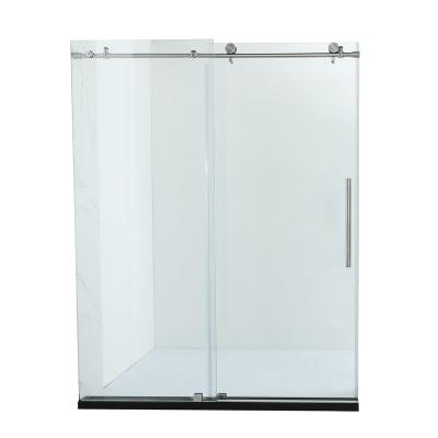 China Factory wholesale modern bathroom clear glass frameless sliding shower door for sale