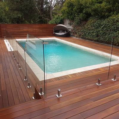 China Factory direct sale modern high quality frameless balcony pool tempered glass panel balustrade barrier fencing glass for sale