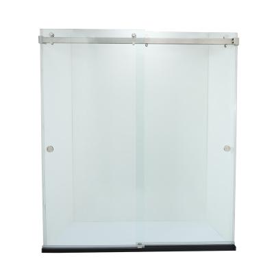 China Good quality modern wholesale tempered glass frameless shower sliding door for sale