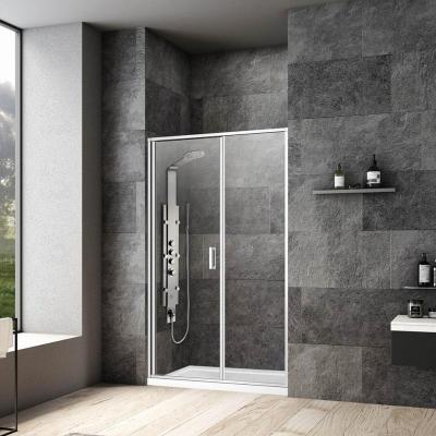 China Modern Shower Door Pivot Hinge Cheap Aluminum Frame Entry Glass Bathroom Doors for sale