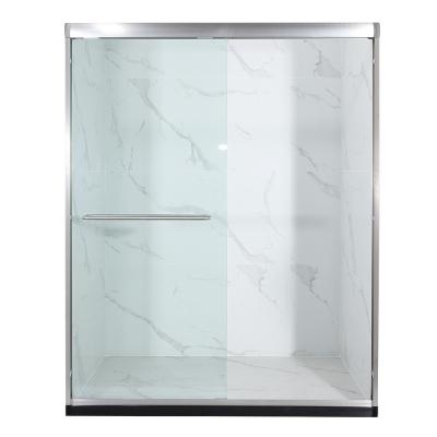 China Modern Wholesale Frame Clear Glass With Aluminum Frame High Quality Sliding Bath Shower Door for sale