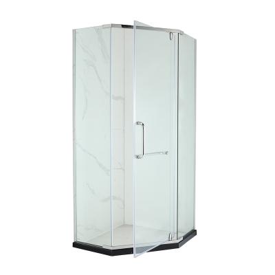 China Modern High Quality Tempered Glass Diamond Shower Room Door, Cheap Shower Factory Price Aluminum Alloy Frame Pivot Cubicle for sale