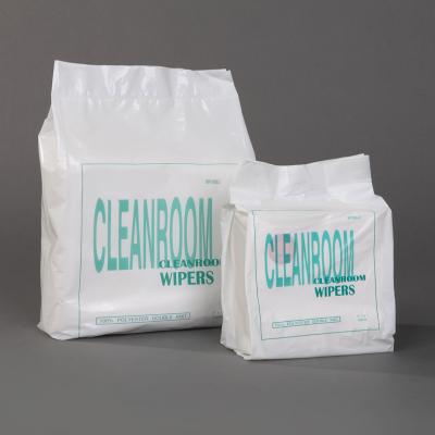 China Stocked Cleanroom Wiper Polyester Lint Free Cloths , Cleaning Cloth , Cleanroom Wipers for sale