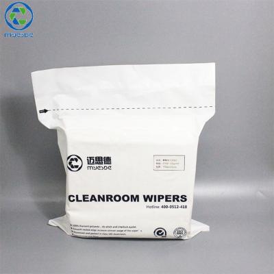 China 100% Polyester Sustainable Lint Free Disposable Cleanroom 100% Electronic Cleaning Wipers for sale