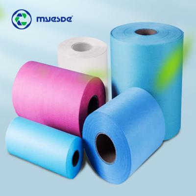 China Viable Factory Manufacturer Customize Disposable 100% PP Nonwoven 40 GSM Baby Diaper Parallel Spunlace Fabric For Wet Wipes for sale