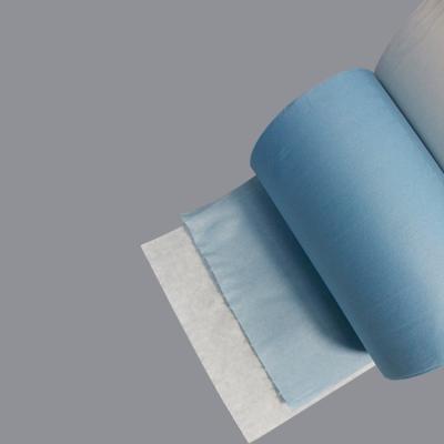 China Sustainable Disposable Industry Cleaning Wiping Cloth Roll Paper Towels for sale