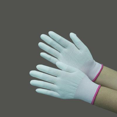 China Touch Screen Wholesale 13 Gauge Knitted Nylon PU Coated Palm Work Gloves for sale