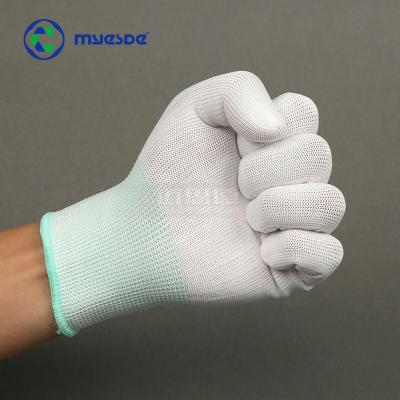 China Touch Screen Wholesale 13 Gauge Knitted Nylon PU Coated Palm Work Safety Gloves for sale