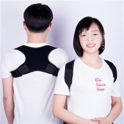 China Neoprene Adjustable Shoulder Logo Posture Corrector For Men And Women Back Body Support Comfortable Wholesale Custom Hump Brace for sale