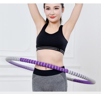 China Bodybuilding Fitness Mobile Fitness New 8 Low MOQ Section Stainless Steel Polynesian Dance Hooping Foam Fitness Exercise Polynesian Dance Circles For Adults for sale