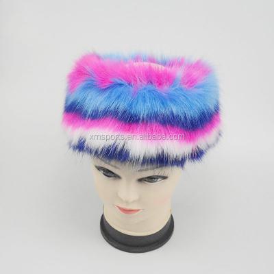 China Wholesale Fashion Head Wraps Winter Faux Fox Fur Headband For Women for sale