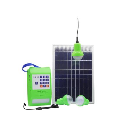 China Competitive10W/12w/15w/20w PAYG Home Solar Run Pay As You Go DC 12v Solar Home System For Off Grid Household Use for sale