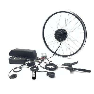 China 48v 750w electric bike geared hub motor lcd e-bike conversion kit dispkay with 20