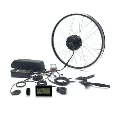 China 48v 500w 750w geared hub motor lithium battery electric bike conversion kit for sale 26