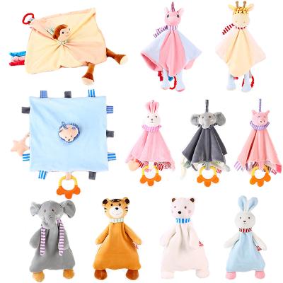 China Sleep Comforter Covering Non-Toxic Plush Comforter Animal Teether Toy For Newborn Baby for sale