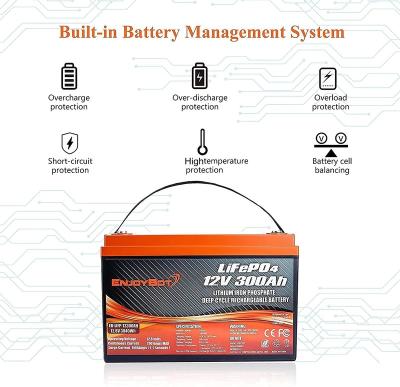 China BOATS High Performance 12V 300Ah Lifepo4 Battery For RV Or Boat for sale