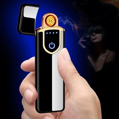 China Large Touch Screen Windproof Rechargeable Heating Coil USB Electronic Igniter With Customize Design for sale