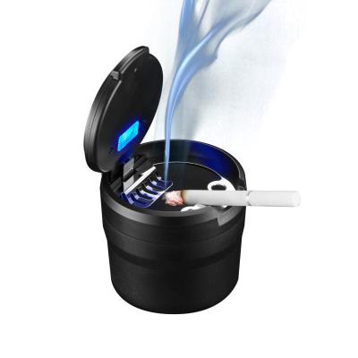 China Multifunctional car cigarette soot pot ashtray box case chargeable with battery indicator and led light for sale