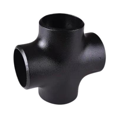 China Seamless Steel Pipe Fittings ASTM A234 WPB ASME/ANSI B16.9 S Butt Welding Cross for sale