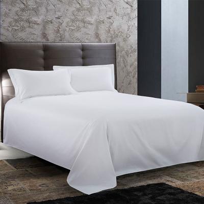 China White High Quality Natural Bed Linen Embroidery Bedding Sets 4pcs Cheap Price Nondisposable Hotel Bed Sheet for sale