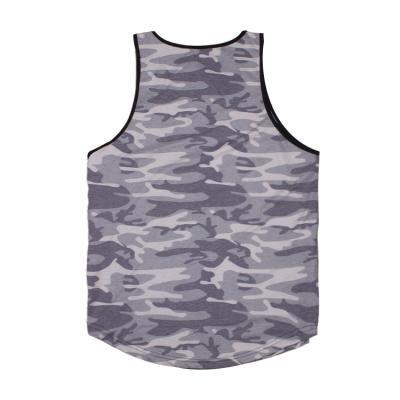 China Anti-pilling New Design Custom Tank Top Print , Breathable Sports Sleeveless Running Black Custom Tank Top for sale