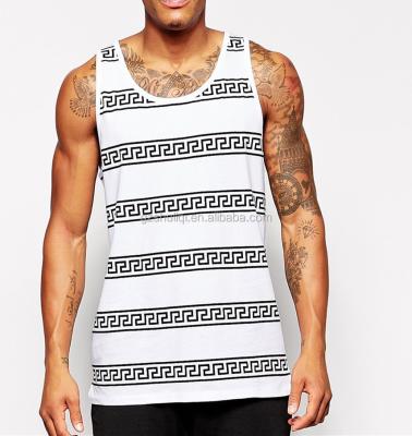 China Anti-pilling 2016 Youth Wave Stripe Pattern Men's Sport Tank Head 03 for sale