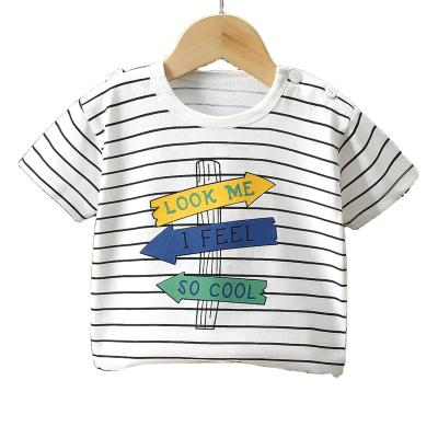 China 2022 Breathable Children Short Sleeve Top Cotton Summer Kids Boys T-shirt Baby Cartoon Girls Clothing for sale