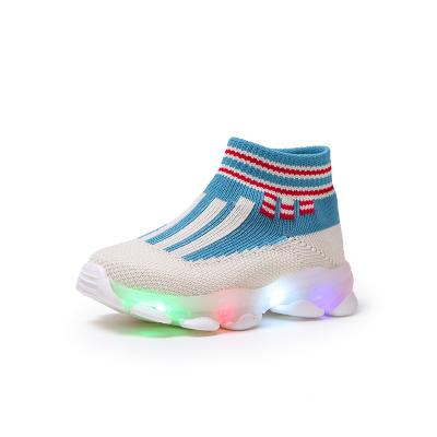 China Kids Baby Boy Kids Girls Ayakkabi Erkek Light Up Flashing Frozen Flashing Running Shoes Light Up Sneakers Long Sneakers for sale