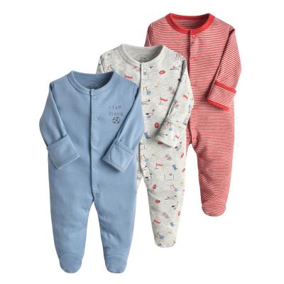 China Best Organic Cotton 3 Pcs 100% Cotton Baby Romper Single Knitted Fabric Infant Baby Clothes Newborn Baby Romper and Toddler for sale