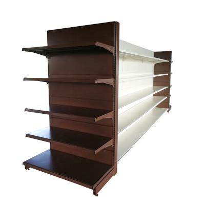 China 5 Layer Heavy Duty Double Sided Metal Shelving Equipment Supermarket With Cheap Price for sale