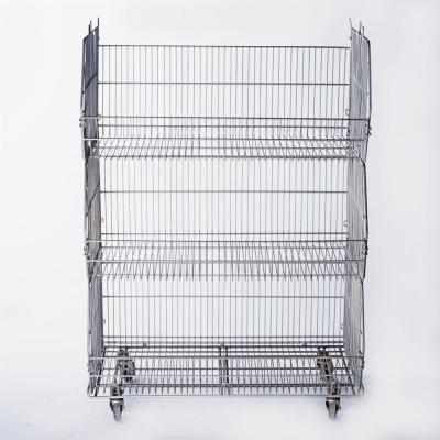 China Stackable Wire Mesh Storage Basket Stackable Promotional Metal For Sale for sale