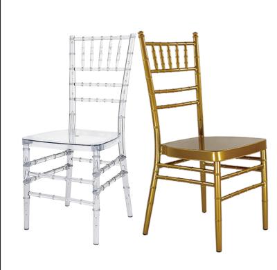 China Modern Wholesale metal stackable event tiffany chiavari wedding chair with cushion for sale