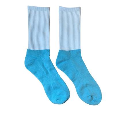 China Exquisite top quality of various sports styles full of elasticity sublimation empty socks for sale