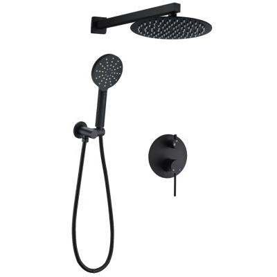 China With diverter Aussie shower set twin shower head set Matt Black for sale