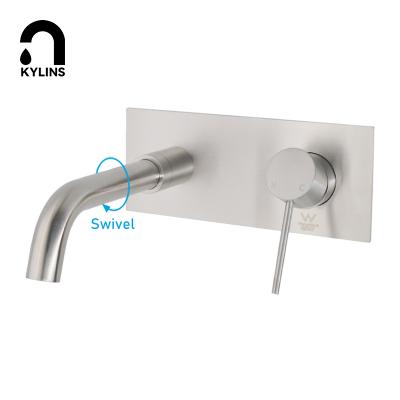 China High Quality Custom Thermostatic Faucets Single Lever Temperature Control Wall Mounted Basin Mixer Tap for sale