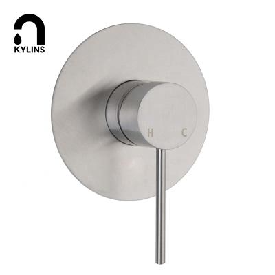 China Without Sliding Bar Swept Shower Faucets Durable Wall Mounted Adjustable Temperature Concealed Shower Mixer Bathroom for sale